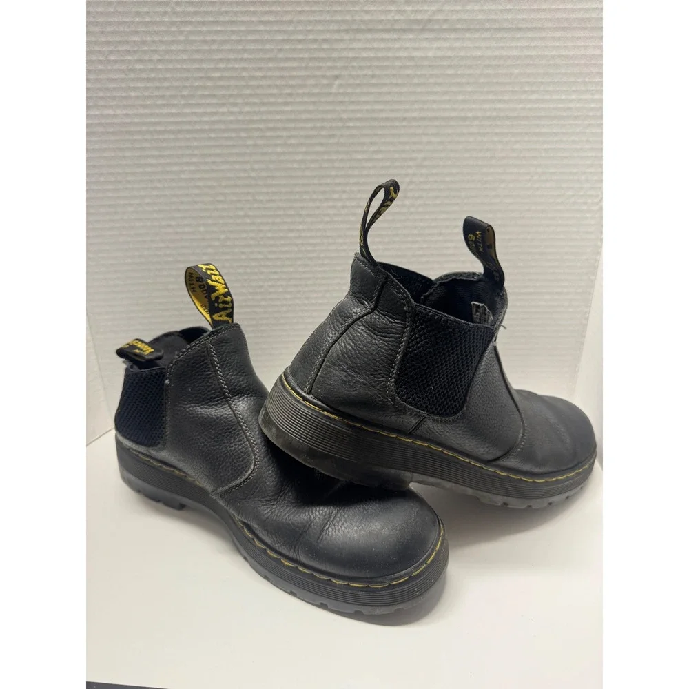 Dr. Martens Ardie Black Leather Chelsea Work Boots Slip Resistant Mens 11‎